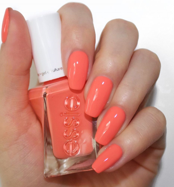 light coral pink nails